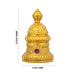 Full Crown - 3.5 x 2 Inches | Gold Polish Kireedam/ Single Stone Kiridam/ Mukut For Deity Decor - Head & Face Accessories