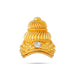 Half Crown - 1 X 1 Inch | Gold Polish Kireedam/ Single Stone Kiridam/ Mukut For Deity Decor - Head & Face Accessories