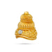 Half Crown - 1 X 1 Inch | Gold Polish Kireedam/ Single Stone Kiridam/ Mukut For Deity Decor - Head & Face Accessories