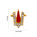 Vishnu Tilak - 1 x 0.75 Inches | V Shape & Gold Enamel Polish Perumal Namam/ Stone Namam for Deity - Head & Face Accessories