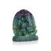Ganesha Murti - 7 x 6.5 inches | Fluroite Statue/ Vinayaka Idol for Pooja/ Ganapathi Statue - Sphatik & Semi Precious Stone Murties