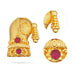 Half Crown - 1 x 0.5 Inches | Gold Polish With Stone Kireedam/ Andal Mukut/ Kiridam for Deity - Head & Face Accessories