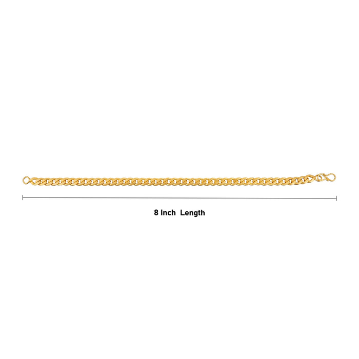 Bracelet - 8 Inches | Gold Polish Jewellery/ Artificial Jewelry/ Bracelet for Hand