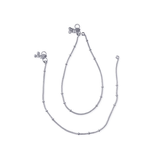 Kolusu Pair | Payal Anklet/ White Metal Designer Anklet Jewelry/ Foot Anklet for Women - Ethnic Wear Accessories