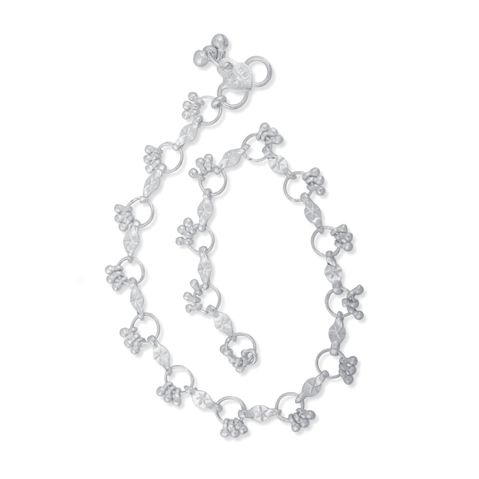 Kolusu Pair | Payal Anklet/ White Metal Designer Anklet Jewelry/ Foot Anklet for Women - Ethnic Wear Accessories