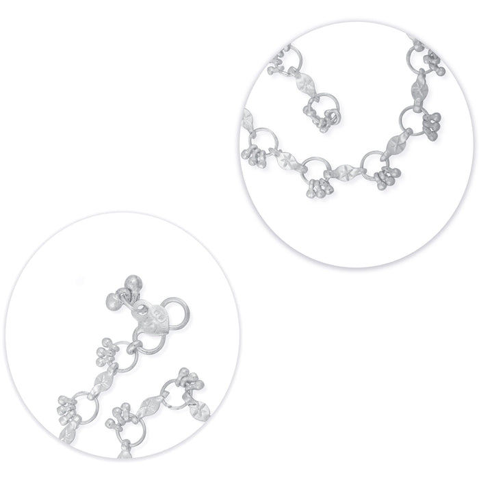 Kolusu Pair | Payal Anklet/ White Metal Designer Anklet Jewelry/ Foot Anklet for Women - Ethnic Wear Accessories