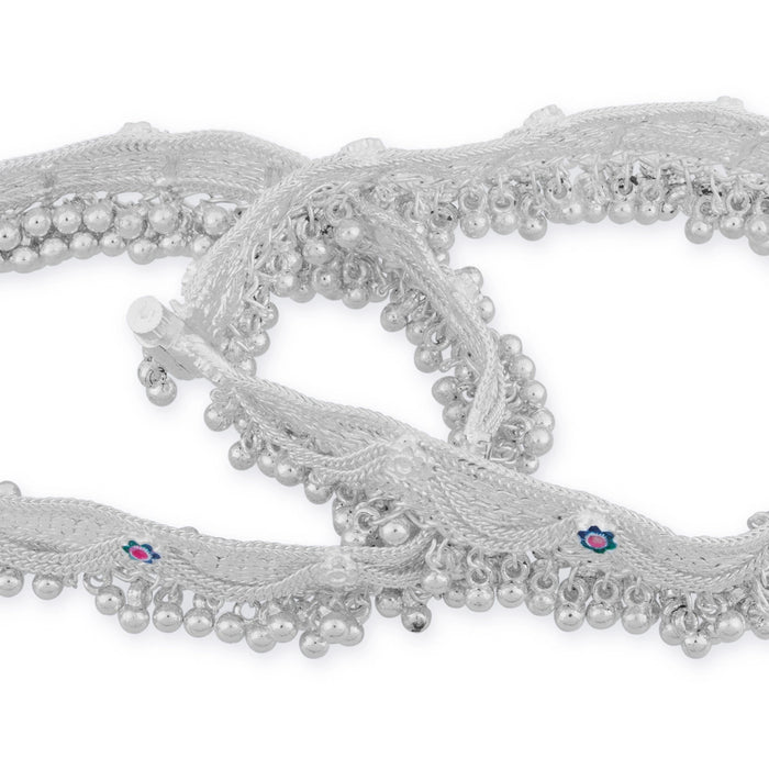 Kolusu Pair | Foot Anklet/ Payal Anklet/ White Metal Designer Anklet Jewelry for Women - Ethnic Wear Accessories