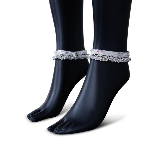 Kolusu Pair | Foot Anklet/ Payal Anklet/ White Metal Designer Anklet Jewelry for Women - Ethnic Wear Accessories