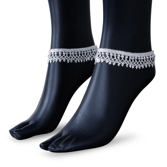 Kolusu Pair | Foot Anklet/ Payal Anklet/ White Metal Designer Anklet Jewelry for Women - Ethnic Wear Accessories
