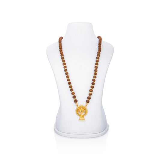 Rudraksha Mala With Pendant - 20.5 Inches | 9 mm/ 80 - 85 Beads Ruthratcham Malai for Meditation - Rudraksha Mala, Pendant, Bracelet