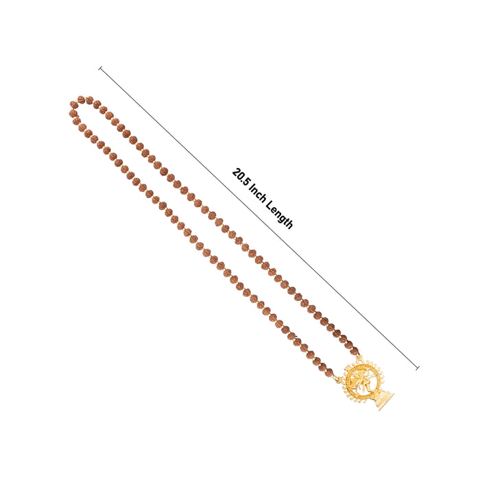 Rudraksha Mala With Pendant - 20.5 Inches | 9 mm/ 80 - 85 Beads Ruthratcham Malai for Meditation - Rudraksha Mala, Pendant, Bracelet