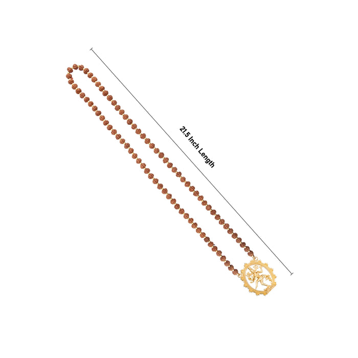 Rudraksha Mala With Pendant - 21.5 Inches | 10 mm/ 80 - 85 Beads Ruthratcham Malai for Meditation - Rudraksha Mala, Pendant, Bracelet