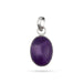 Amethyst Pendant - 2 x 1.5 Inches | Amethyst Locket/ Amethyst Stone Dollar for Men & Women - Mala & Pendant