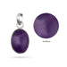 Amethyst Pendant - 2 x 1.5 Inches | Amethyst Locket/ Amethyst Stone Dollar for Men & Women - Mala & Pendant