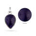 Amethyst Pendant - 2 x 1.5 Inches | Amethyst Locket/ Amethyst Stone Dollar for Men & Women - Mala & Pendant
