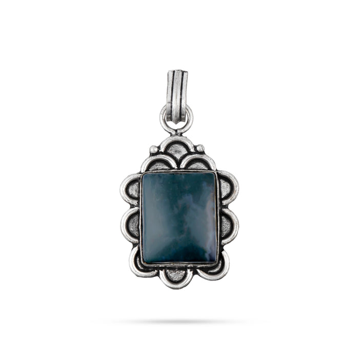 Jade Pendant - 2 x 1.5 Inches | Jade Locket/ Jade Stone Dollar for Men & Women - Mala & Pendant