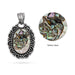 Matrix Opal Pendant - 2 x 1.5 Inches | Matrix Opal Locket/ Matrix Opal Stone Dollar for Men & Women - Mala & Pendant