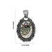 Matrix Opal Pendant - 2 x 1.5 Inches | Matrix Opal Locket/ Matrix Opal Stone Dollar for Men & Women - Mala & Pendant