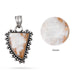 Selenite Pendant - 2 x 1.5 Inches | Selenite Locket/ Selenite Stone Dollar for Men & Women - Mala & Pendant