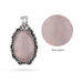 Rose Quartz Pendant - 2 x 1.5 Inches | Rose Quartz Crystal Locket/ Rose Quartz Dollar for Men & Women - Mala & Pendant