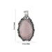 Rose Quartz Pendant - 2 x 1.5 Inches | Rose Quartz Crystal Locket/ Rose Quartz Dollar for Men & Women - Mala & Pendant