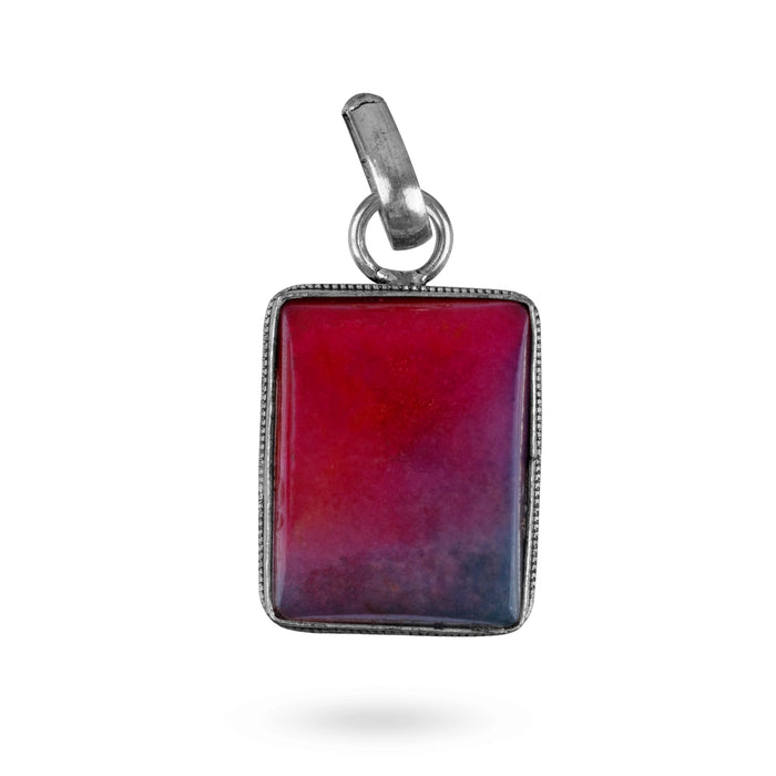 Bloodstone Pendant - 2 x 1.5 Inches | Bloodstone Locket/ Bloodstone Stone Dollar for Men & Women - Mala & Pendant