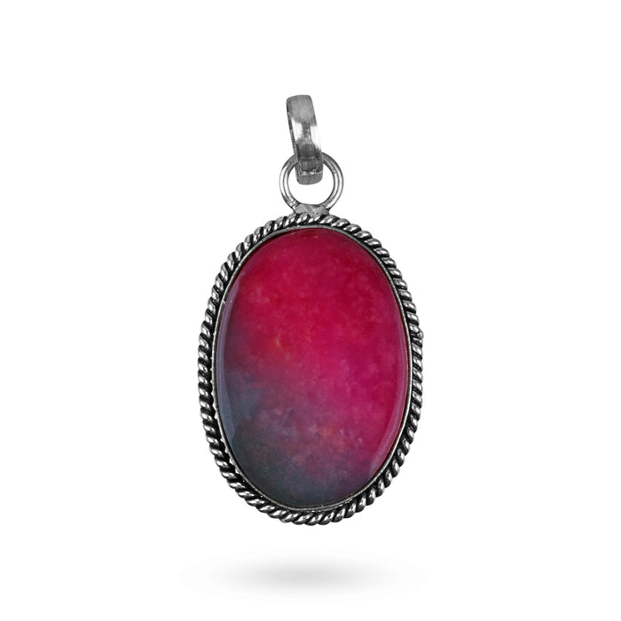 Bloodstone Pendant - 2 x 1.5 Inches | Bloodstone Locket/ Bloodstone Stone Dollar for Men & Women - Mala & Pendant