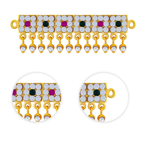 Hip Belt - 2.5 Inches | Multicolour Stone Jewellery/ Waist Belt/ Artificial Jewelry/ Stone Belt For Deity - Waist & Leg Accessories