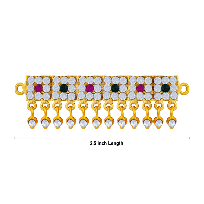 Hip Belt - 2.5 Inches | Multicolour Stone Jewellery/ Waist Belt/ Artificial Jewelry/ Stone Belt For Deity - Waist & Leg Accessories