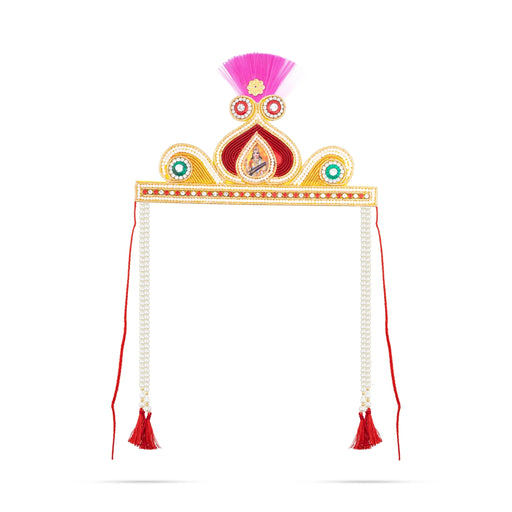 Wedding Bashing Pair - 5 x 7 Inches | Ganesh & Saraswati Designer Mundavalya/ Mundavali for Bride And Groom - Wedding Essentials