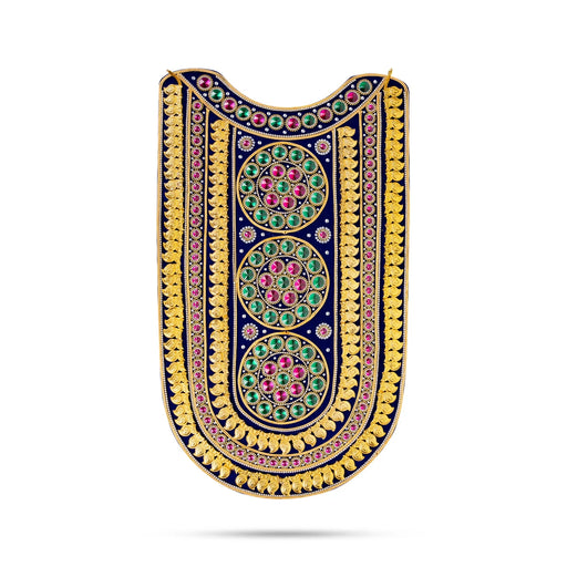 Muthangi Stone Jewellery - 28 x 16 Inches | Velvet & Mango Design Artificial Jewelry/ Stone Haram for Deity - Neck & Body Accessories