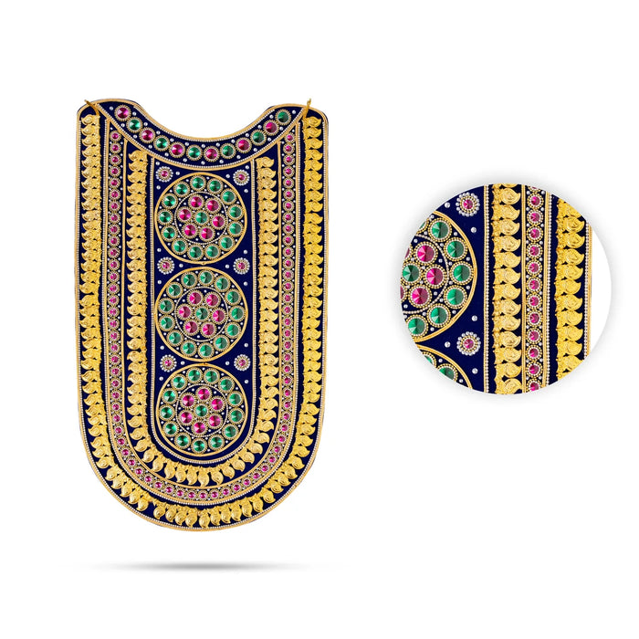 Muthangi Stone Jewellery - 28 x 16 Inches | Velvet & Mango Design Artificial Jewelry/ Stone Haram for Deity - Neck & Body Accessories