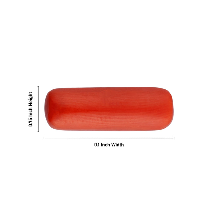 Red Coral Bead - 0.75 x 0.1 Inch | Semi Precious Stone/ 4.84 To 5.61 Ct/ Coral Red Bead for Fortune & Good Luck - Semi Precious Stones
