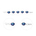 Blue Evil Eye Bracelet - 7.5 Inches | Chain Type Evil Eye Bead Bracelet/ Evil Eye Hand Bracelet for Women - Bracelet