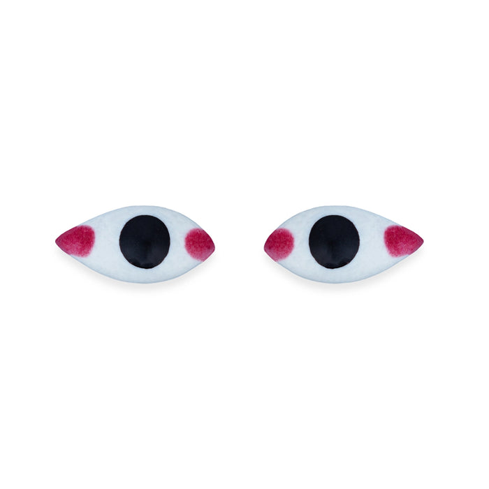 Eye Pair - 0.75 x 1.25 Inches | Chakshu/ God Idol Netra/ Amman Kanmalar/ Goddess Netra for Deity - Head & Face Accessories