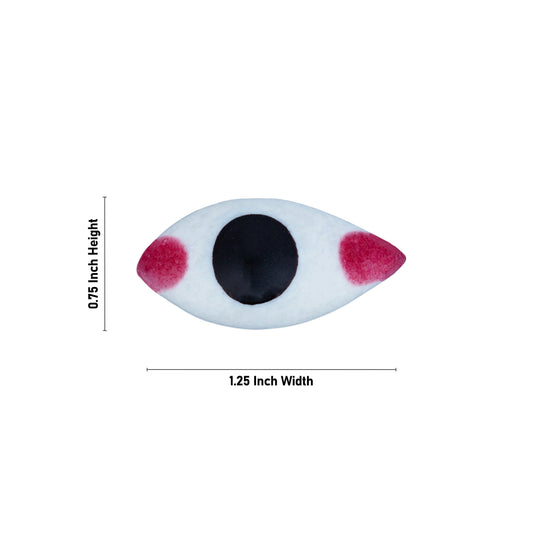 Eye Pair - 0.75 x 1.25 Inches | Chakshu/ God Idol Netra/ Amman Kanmalar/ Goddess Netra for Deity - Head & Face Accessories