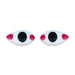 Eye Pair - 0.5 x 1.25 Inches | Chakshu/ God Idol Netra/ Amman Kanmalar/ Goddess Netra for Deity - Head & Face Accessories