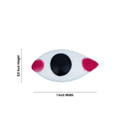Eye Pair - 0.5 x 1 Inch | Chakshu/ God Idol Netra/ Amman Kanmalar/ Goddess Netra for Deity - Head & Face Accessories
