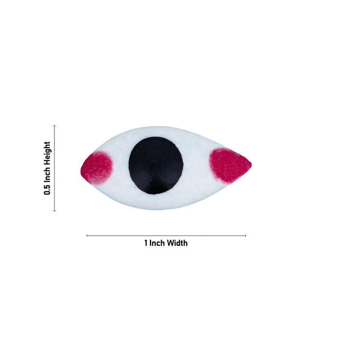 Eye Pair - 0.5 x 1 Inch | Chakshu/ God Idol Netra/ Amman Kanmalar/ Goddess Netra for Deity - Head & Face Accessories
