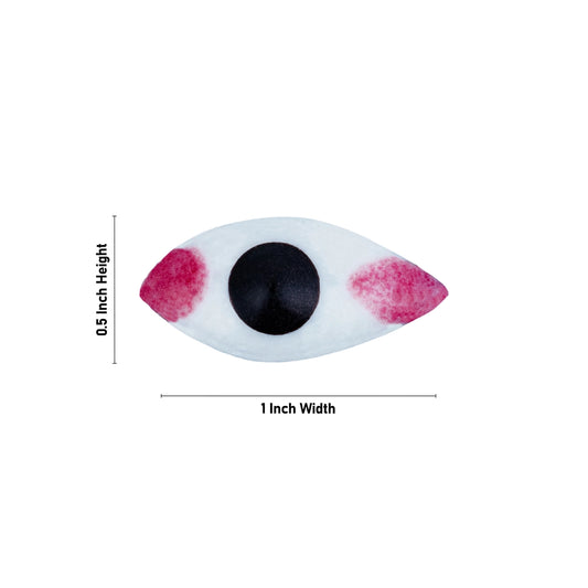 Eye Pair - 0.5 x 1 Inch | God Idol Netra/ Chakshu/ Amman Kanmalar/ Goddess Netra for Deity - Head & Face Accessories