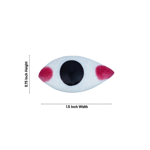 Eye Pair - 0.75 x 1.5 Inch | God Idol Netra/ Chakshu/ Amman Kanmalar/ Goddess Netra for Deity - Head & Face Accessories