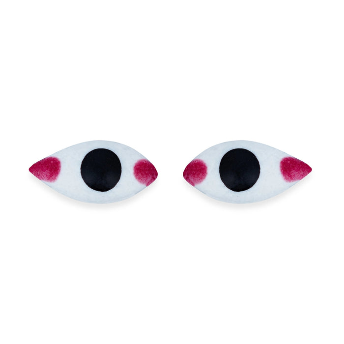 Eye Pair - 0.5 x 1 Inch | Amman Kanmalar/ God Idol Netra/ Chakshu/ Goddess Netra for Deity - Head & Face Accessories