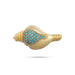 Gold Polish Shankh - 1 x 1.5 Inches | Stone Design Conch/ Sangu for Deity Decor - Pooja Shankh
