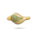 Gold Polish Shankh - 1 x 1.5 Inches | Stone Design Conch/ Sangu for Deity Decor - Pooja Shankh