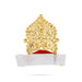 Crown - 4 x 3 Inches | Velcro Type Kireedam/ Kiridam/ Multicolour Stone Mukut for Deity - Head & Face Accessories