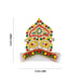 Crown - 4 x 3 Inches | Velcro Type Kireedam/ Kiridam/ Multicolour Stone Mukut for Deity - Head & Face Accessories