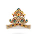 Crown - 4.75 x 5 Inches | Velcro Type Kireedam/ Peacock Design Kiridam/ Multicolour Stone Mukut for Deity - Head & Face Accessories