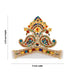 Crown - 4.75 x 5 Inches | Velcro Type Kireedam/ Peacock Design Kiridam/ Multicolour Stone Mukut for Deity - Head & Face Accessories