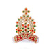 Crown - 5.75 x 4 Inches | Velcro Type Kireedam/ Multicolour Stone Kiridam/ Mukut for Deity - Head & Face Accessories