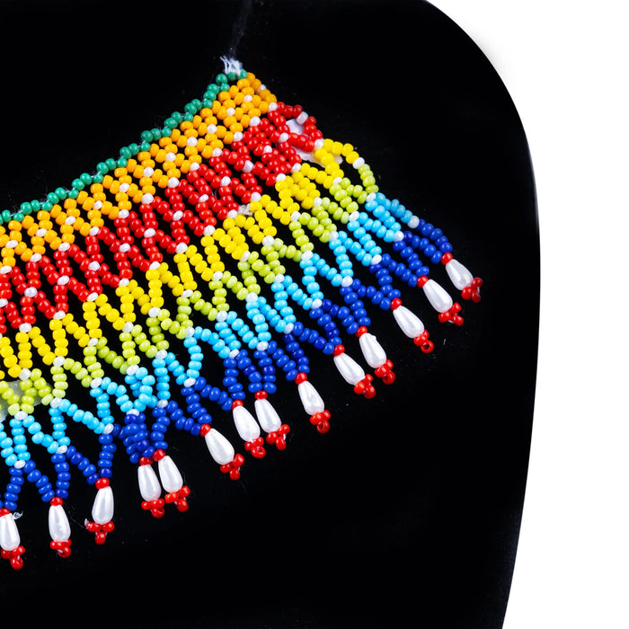 Moti Mala - 3 x 7 Inches | Multicolour Pearl Mala/ Artificial Jewellery for Deity - Neck & Body Accessories